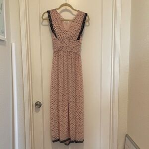 Pink and Black Women's Dress